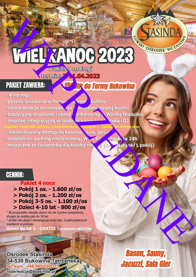 Święta Wielkanocne 2023 Zakopane Wielkanoc 4821